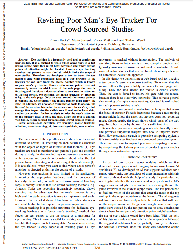 Publication: Revising Poor Man's Eyetracking For Crowd-Sourced Studies